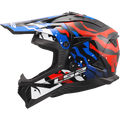 KASK LS2 MX708 FAST II GROTESK WHITE BLUE RED