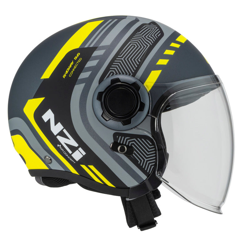 KASK MOTOCYKLOWY NZI RINGWAY 2 DUO CONNECTED ANTRACITE GREY MATT XS