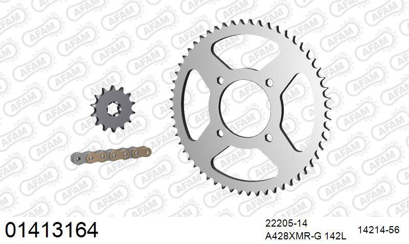 Zestaw napędowy AFAM do SUZUKI VL 125 Intruder X,Y,K1,K2,K3,K4,K5,K6,K7,K8