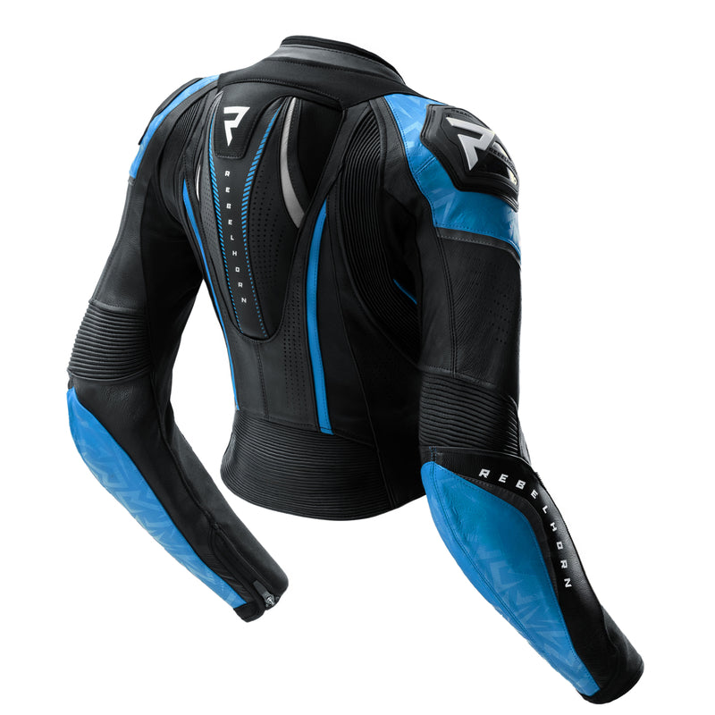 KURTKA MOTOCYKLOWA SKÓRZANA DAMSKA REBELHORN DIVA RS BLACK BLUE