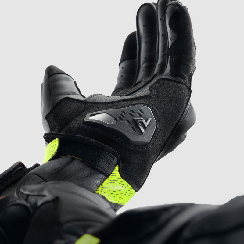 RĘKAWICE MOTOCYKLOWE REBELHORN VIPER BLACK GREY FLUO YELLOW