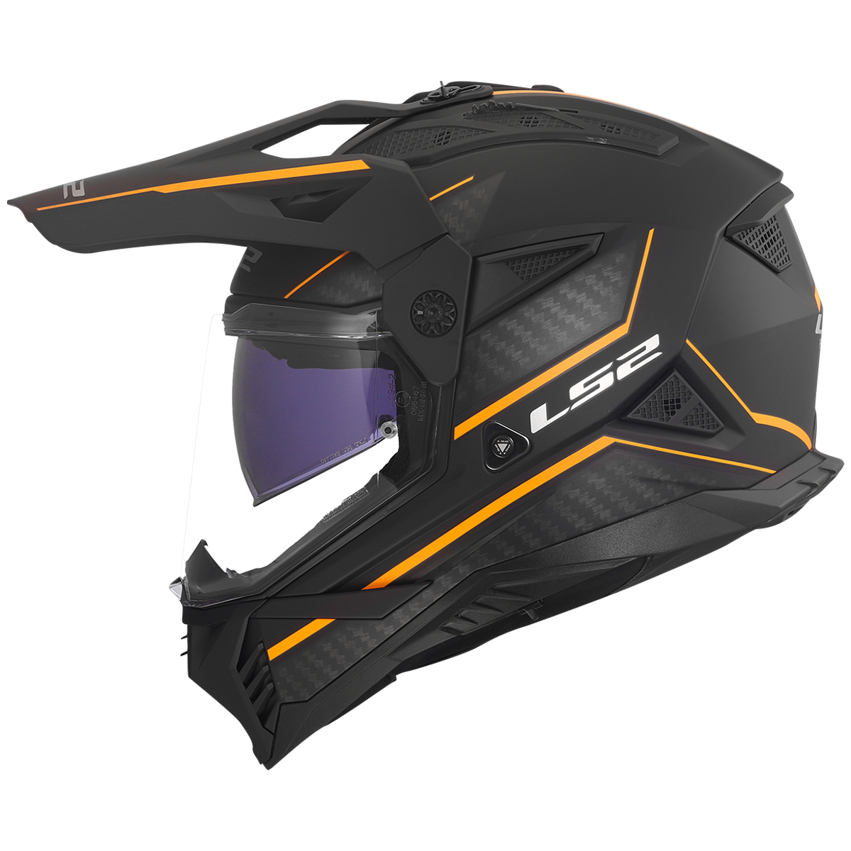 KASK LS2 MX702 PIONEER II ATRON BLACK ORANGE