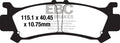EBC Brakes Klocki hamulcowe EBC FA701TT (kpl. na 1 tarcze)