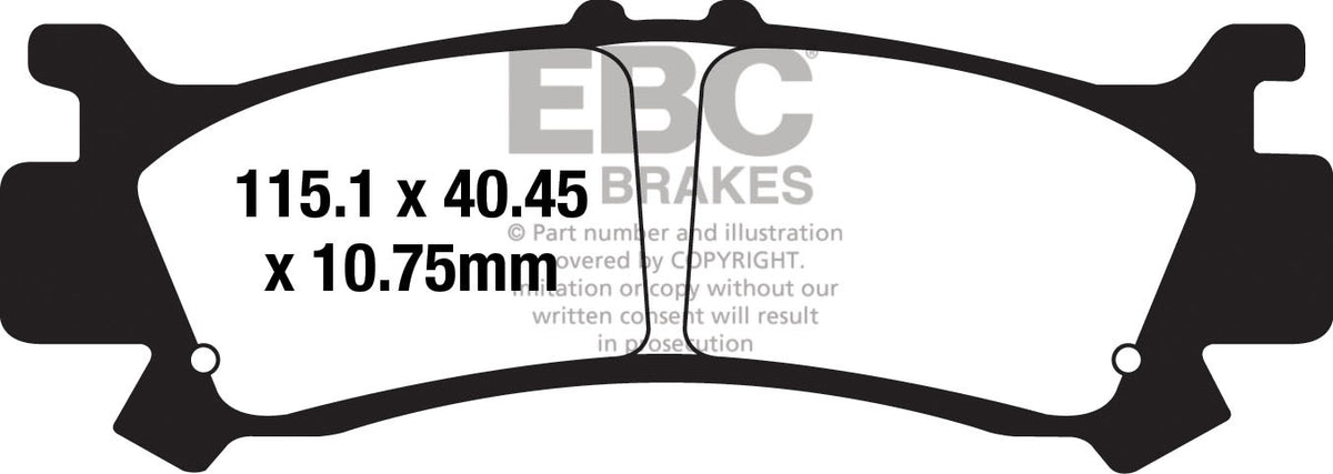 EBC Brakes Klocki hamulcowe EBC FA701TT (kpl. na 1 tarcze)