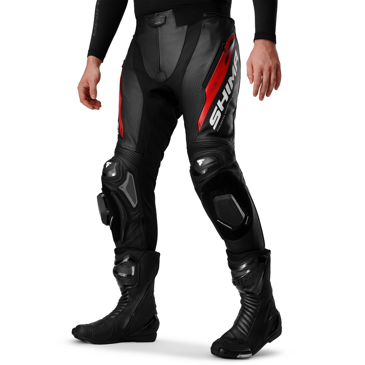 SHIMA MISSION ST MEN PNT BLK/RED