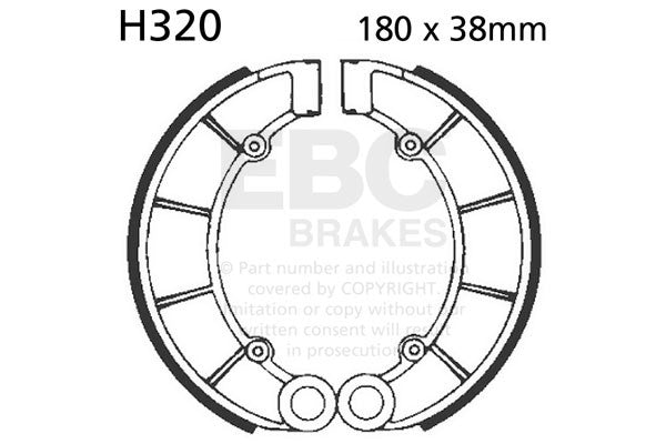 EBC Brakes Szczęki hamulcowe EBC H320 (1 kpl.)