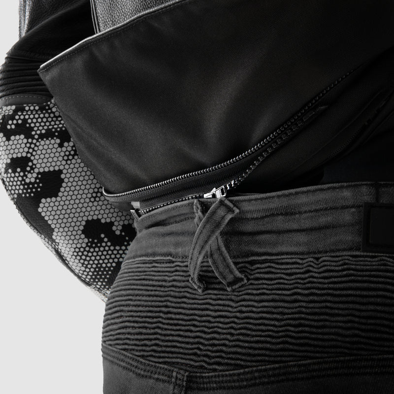 JEANSY MOTOCYKLOWE REBELHORN REVOLT BLACK MONOLAYER