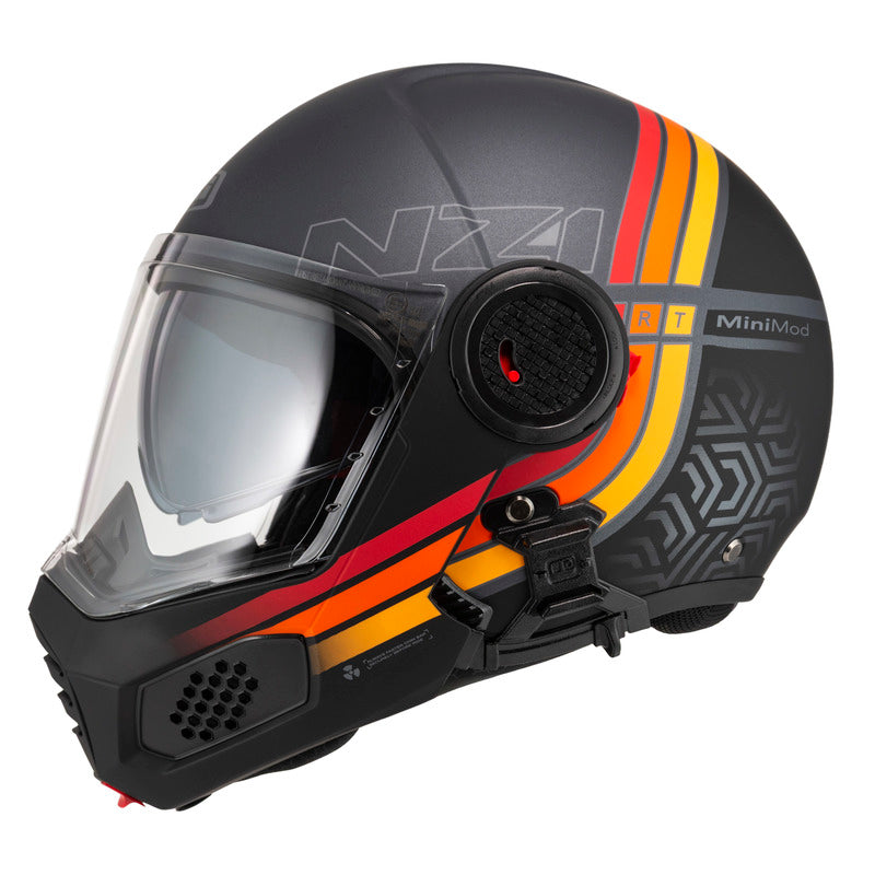 KASK MOTOCYKLOWY NZI MINIMOD DUO WATSON ANTRACITEBLACK ANTRACITE MATT XS