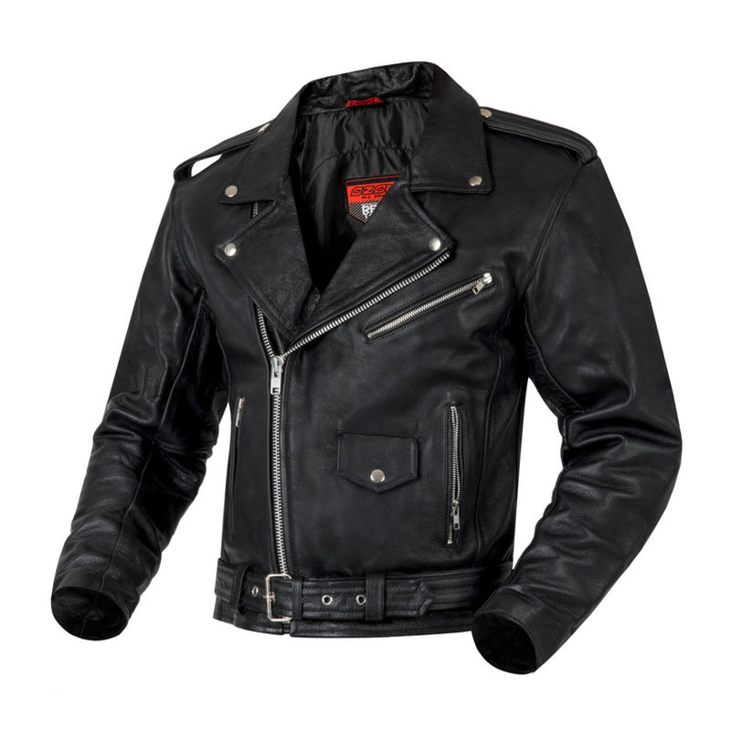KURTKA MOTOCYKLOWA SKÓRZANA OZONE RAMONES BLACK