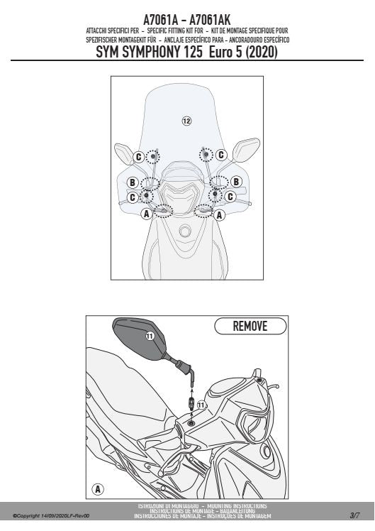 KAPPA MOCOWANIE SZYBY A7061AK SYM Symphony 125 Euro 5 (20) – zdjęcie 2