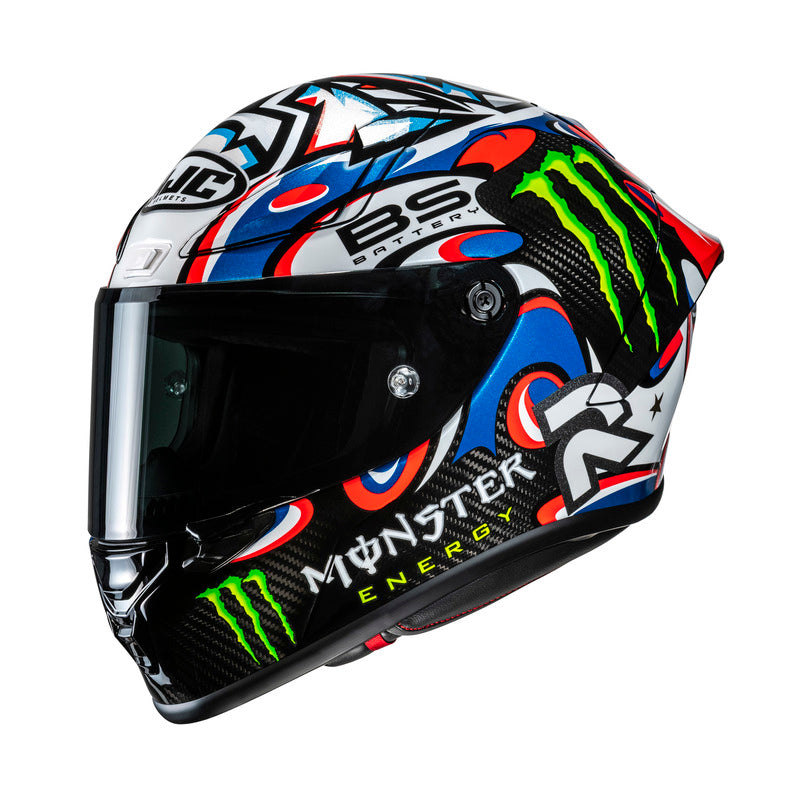 KASK MOTOCYKLOWY HJC RPHA1 V2 CARBON QUARTARARA LE MANS 3 REPLICA BLACK BLUE