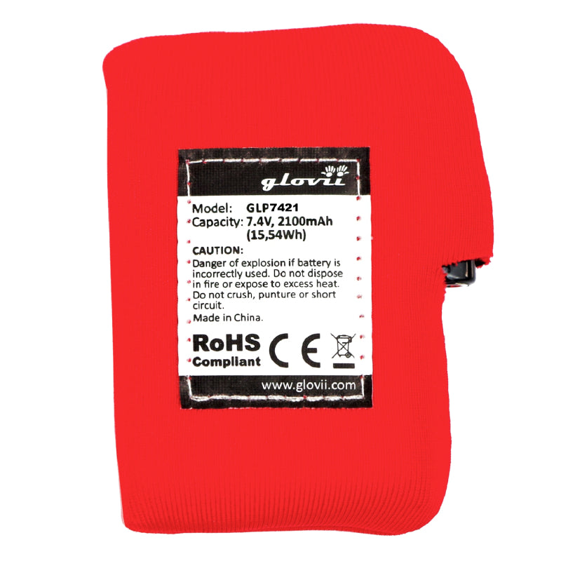 GLOVII Akumulator Li-Poly 2100 mAh do ogrzewanych rękawic i czapki, 7,4 V