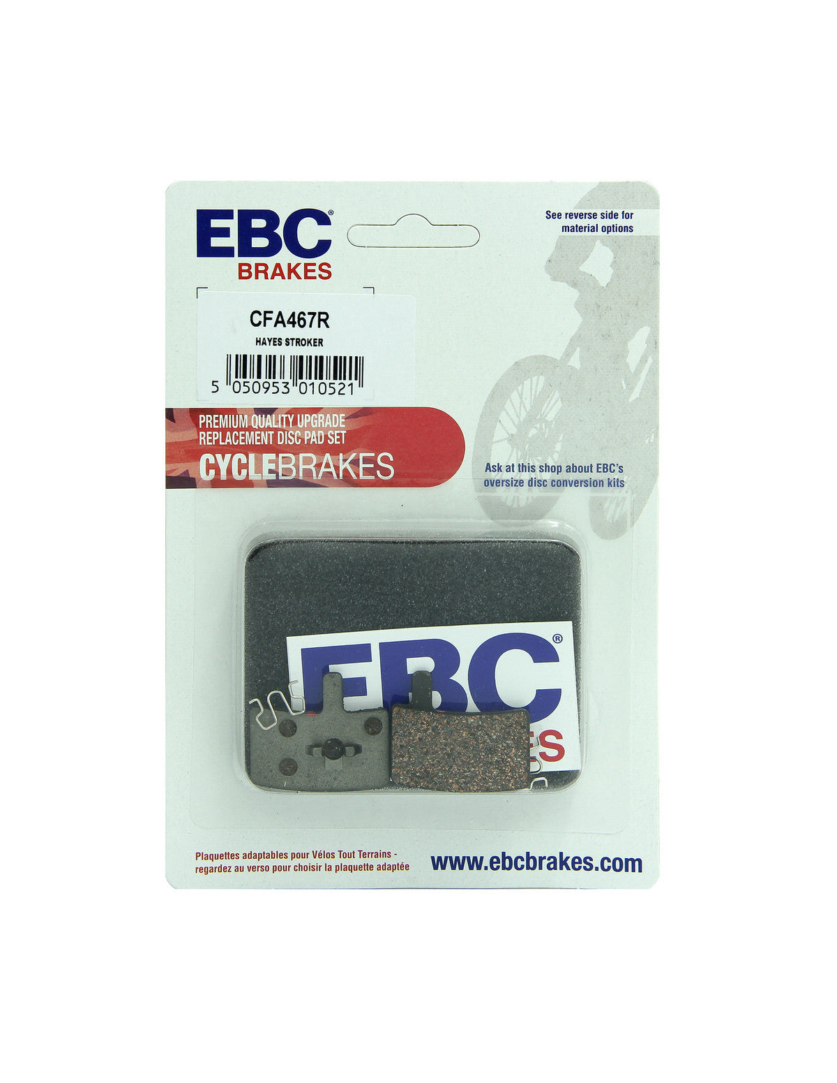 CFA467R - Klocki hamulcowe rowerowe (organiczne wyczynowe) EBC Brakes – zdjęcie 2