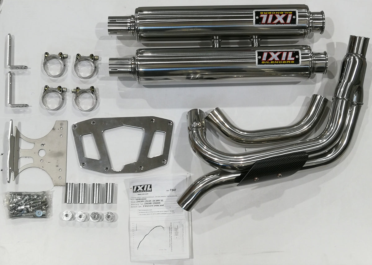 Tłumik IXIL KAWASAKI ZX 636 R [03] (RACING) PODWÓJNY POD SIEDZENIE