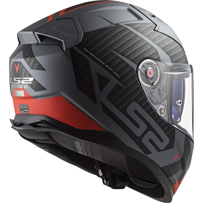 KASK LS2 FF811 VECTOR II SPLITTER M.TIT RED-06