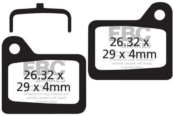 CFA329HH - Klocki hamulcowe rowerowe (spiekane) EBC Brakes