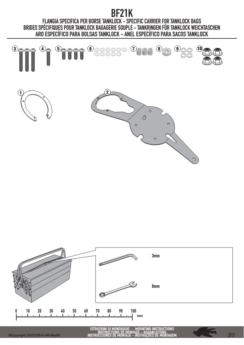 KAPPA MOCOWANIE TANKLOCK YAMAHA MT 07 700 (14-15) – zdjęcie 4