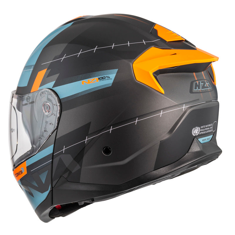 KASK MOTOCYKLOWY NZI COMBI 3 DUO METRIC ANTRACITE BLUE MATT XS
