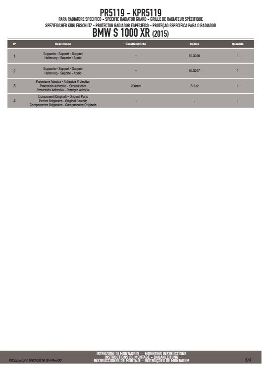 KAPPA OSŁONA CHŁODNICY BMW S 1000XR (15-19) S 1000 R (14-20) CZARNA – zdjęcie 2