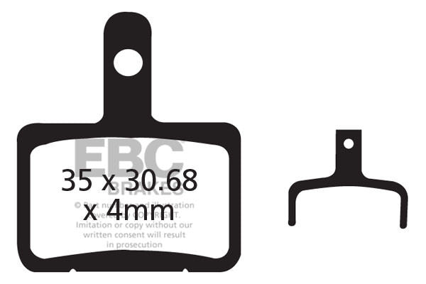 CFA327R - Klocki hamulcowe rowerowe (organiczne wyczynowe) EBC Brakes – zdjęcie 3