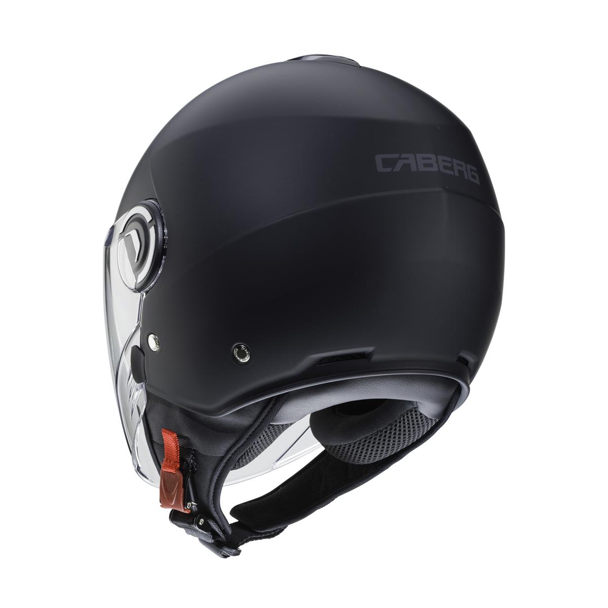 CABERG KASK OTWARTY JET Z BLENDĄ MODEL RIVIERA V4X SOLID KOLOR CZARNY MAT – zdjęcie 4
