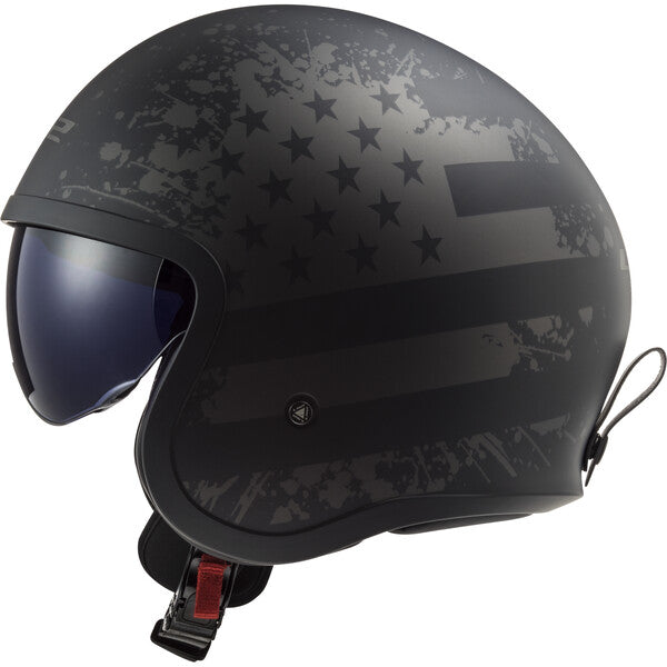 KASK LS2 OF599 SPITFIRE II MATT BLACK FLAG-06