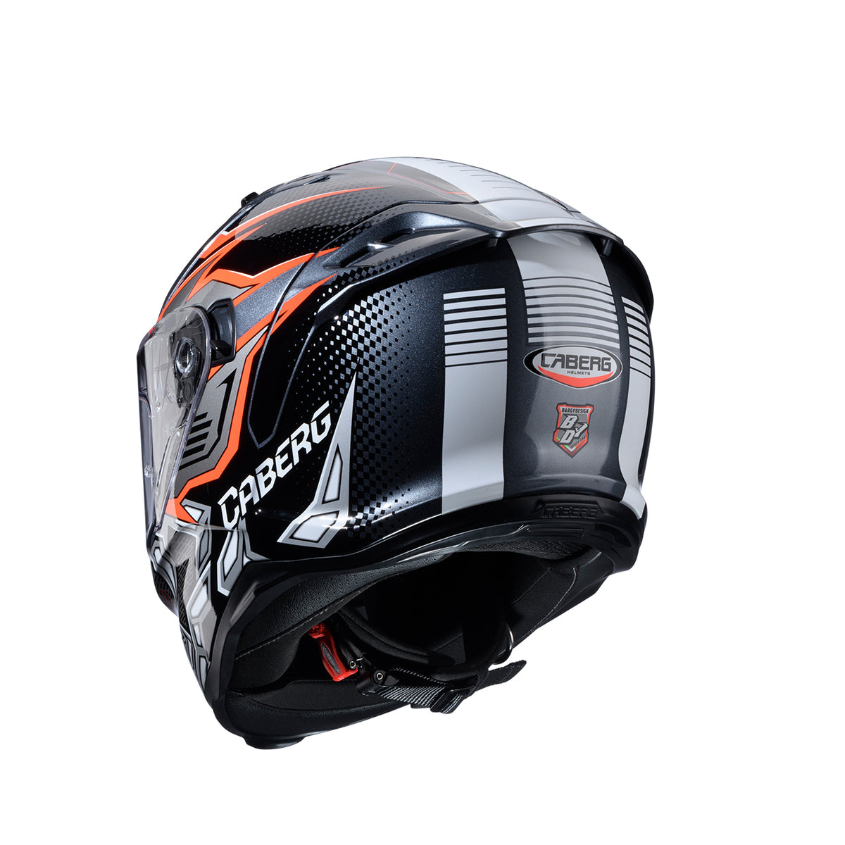 CABERG PROMOCJA KASK INTEGRALNY AVALON X GURKHA KOLOR CZARNY/SZARY/POMARAŃCZOWY FLUO – zdjęcie 3