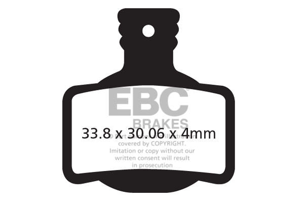 CFA619R - Klocki hamulcowe rowerowe (organiczne wyczynowe) EBC Brakes