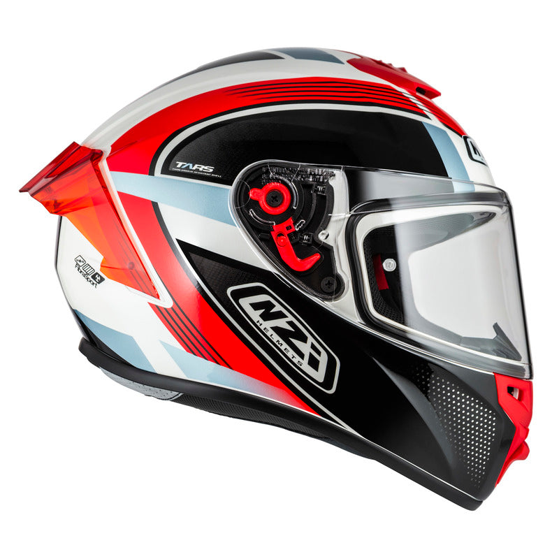 KASK MOTOCYKLOWY NZI TRENDY STREAM RAPID WHITE RED BLUE RED S XS
