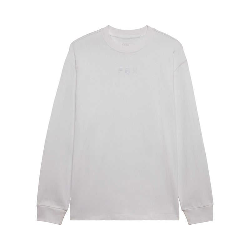 KOSZULKA Z DŁUGIM RĘKAWEM FOX WORDMARK OVERSIZED OPTIC WHITE