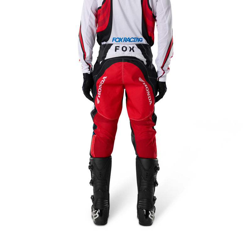 SPODNIE MOTOCYKLOWE FOX 180 HONDA WHITE RED