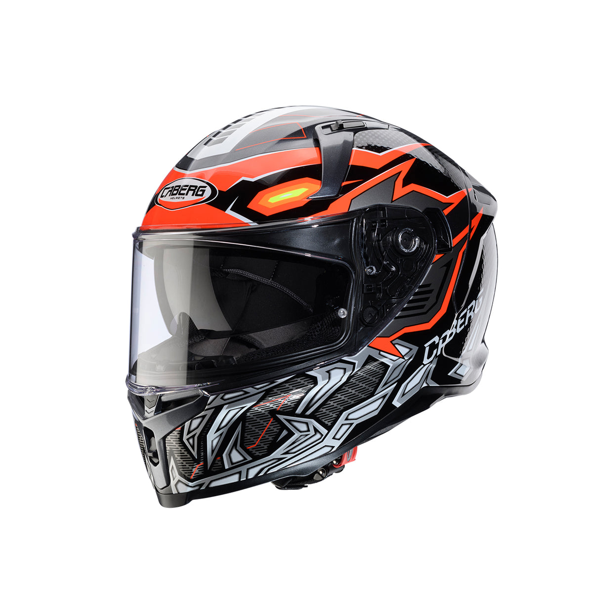 CABERG PROMOCJA KASK INTEGRALNY AVALON X GURKHA KOLOR CZARNY/SZARY/POMARAŃCZOWY FLUO – zdjęcie 2