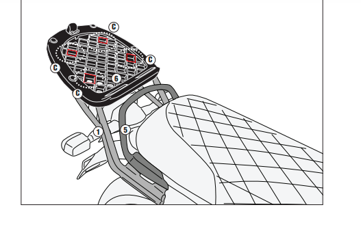 KAPPA STELAŻ KUFRA CENTRALNEGO ROYAL ENFIELD INTERCEPTOR 650 '19-'25 CONTINENTAL GT 650 '20-'25 CZARNY ( BEZ PŁYTY ) – zdjęcie 4
