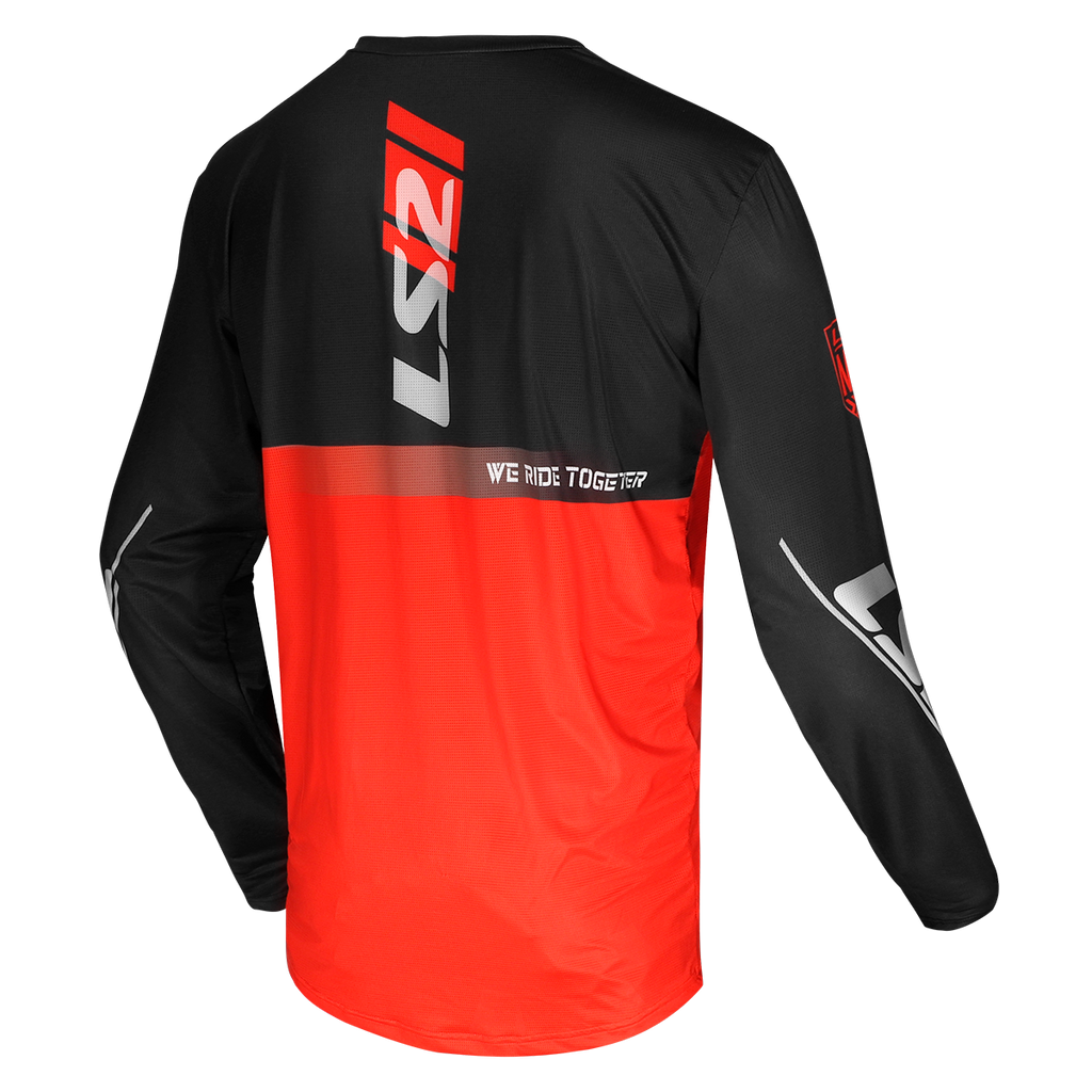 BLUZA LS2 GRAVEL BLACK RED