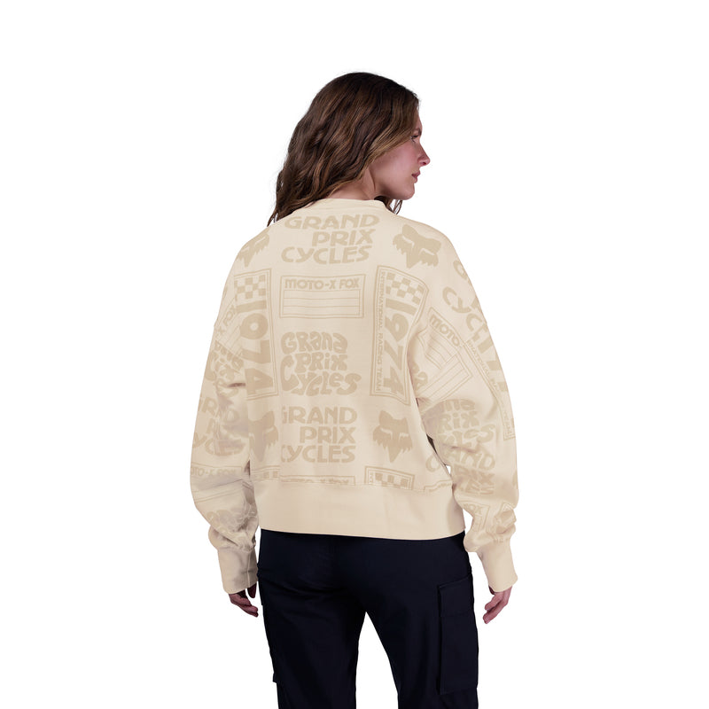 BLUZA DAMSKA FOX CIRCA 74 OVERSIZED FLEECE CREW OFF WHITE