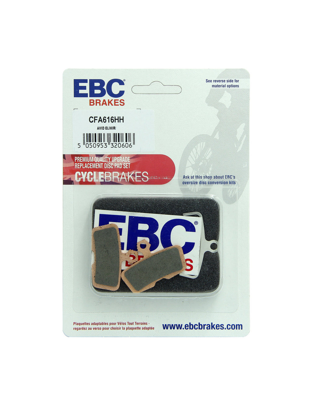CFA616HH - Klocki hamulcowe rowerowe (spiekane) EBC Brakes