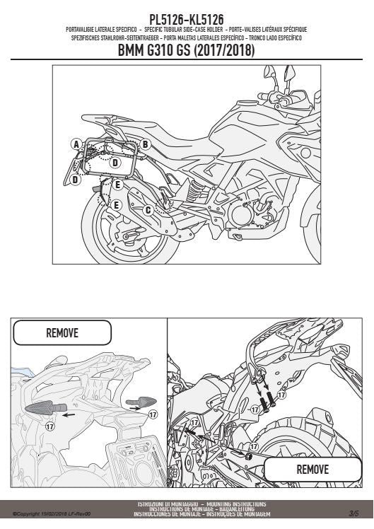 KAPPA STELAŻ KUFRÓW BOCZNYCH MONOKEY BMW G 310 GS (17-25) - RÓWNIEŻ POD KUFRY MONOKEY KMS K'MISSION ALU – zdjęcie 4