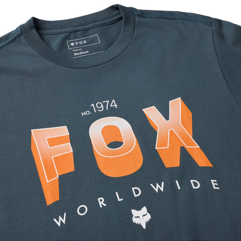 T-SHIRT FOX BLOCK 195 ORIGINAL DEEP COBALT