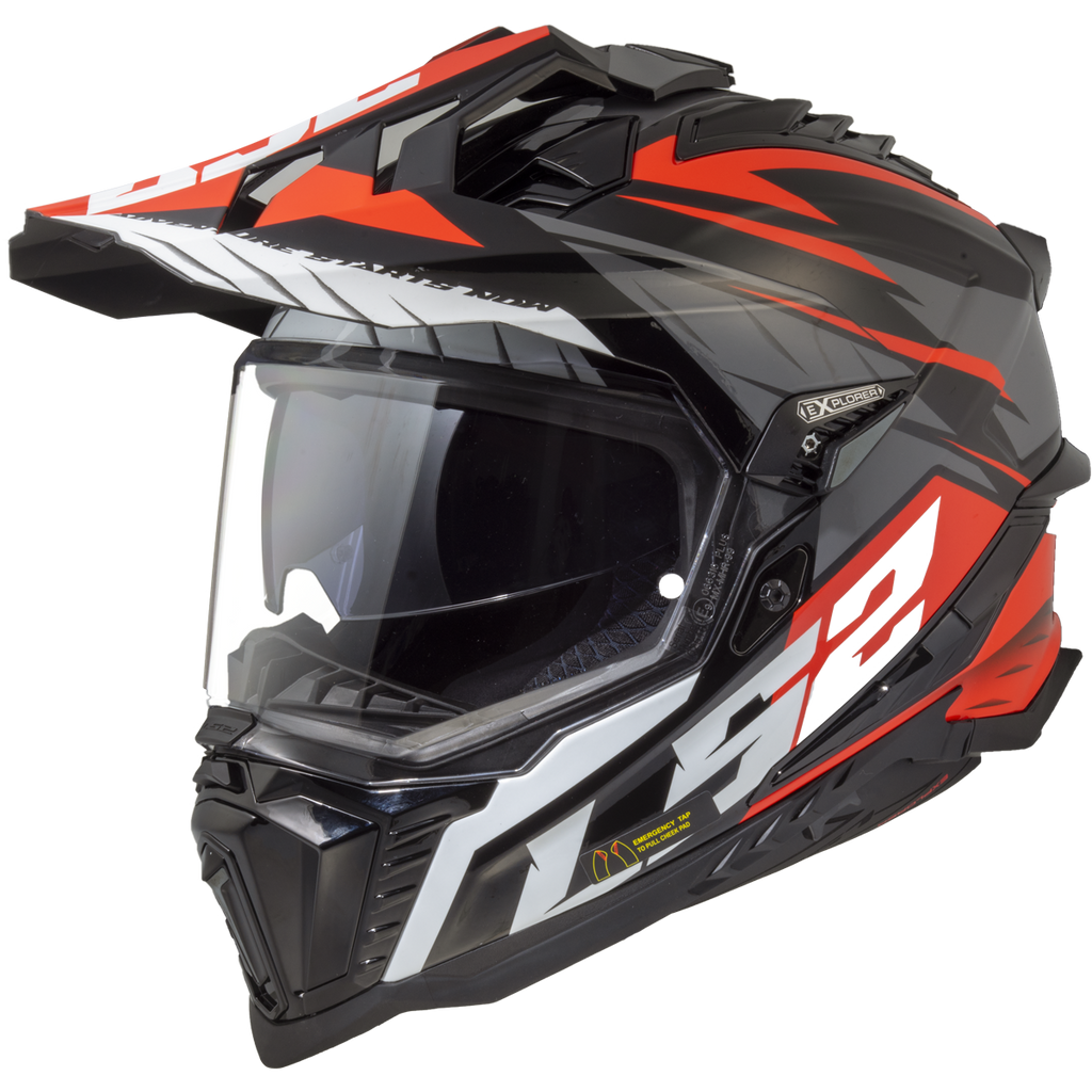 KASK LS2 MX701 EXPLORER SPIRE BL. TITAN RED-06