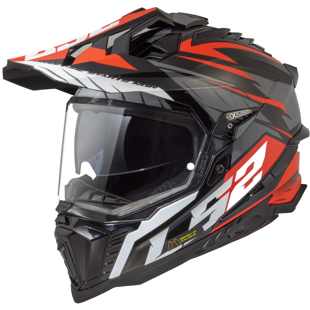 KASK LS2 MX701 EXPLORER SPIRE BL. TITAN RED-06