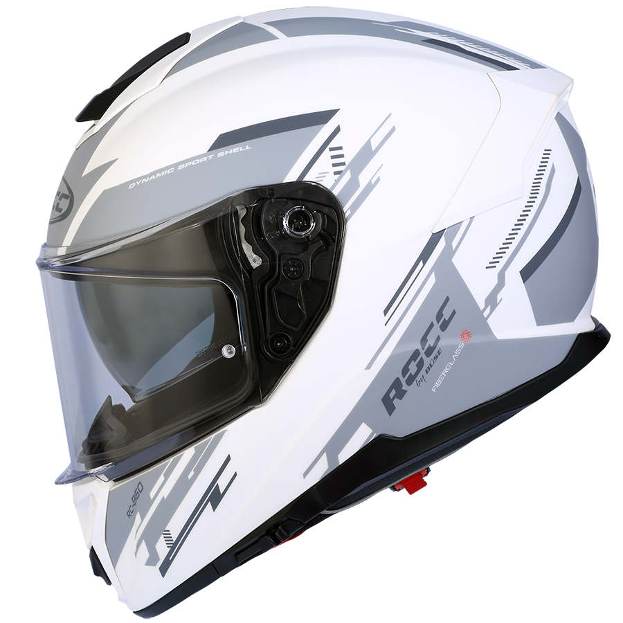 Kask motocyklowy ROCC 861 czarno-biały