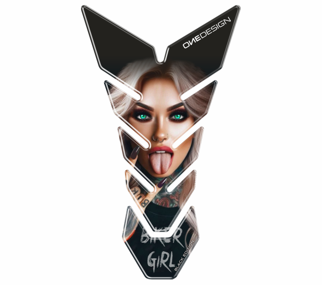 ONEDESIGN Tankpad czarny EDITION biker girl