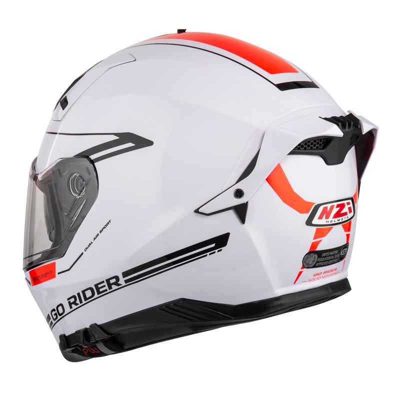 KASK MOTOCYKLOWY NZI GO RIDER STREAM DUO SOLID NOUVEAU WHITE XS