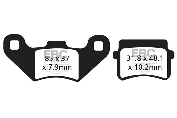 EBC Brakes Klocki hamulcowe EBC FA416TT (kpl. na 1 tarcze)