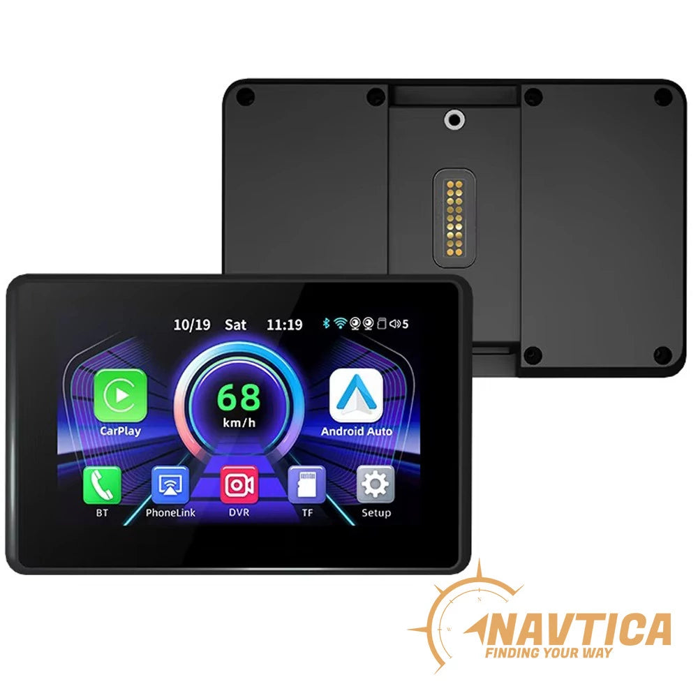 Ekran nawigacyjny NAVTICA Apex 5' do motocykla Android Auto / Apple CarPlay uniwersalny + do uchwytu BMW