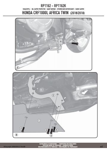 KAPPA OSŁONA SILNIKA ALUMINIOWA HONDA CRF1000L Africa Twin '16-'19 – zdjęcie 4