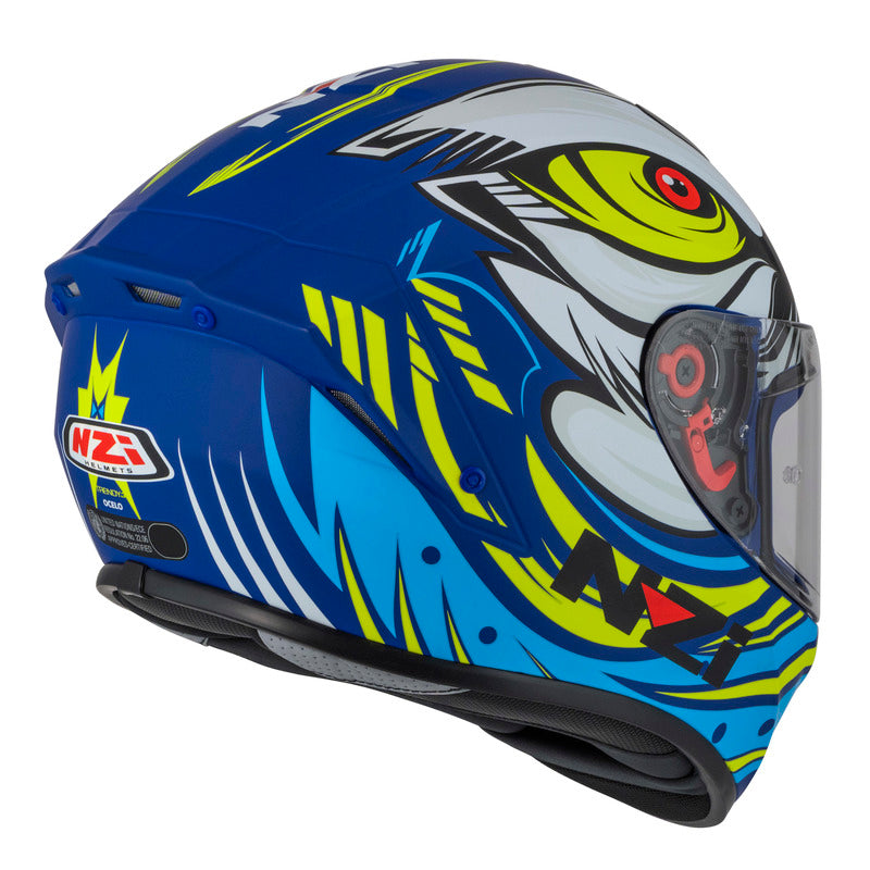 KASK MOTOCYKLOWY NZI TRENDY STREAM OCELO BLUE WHITE SKY BLUE MATT XS