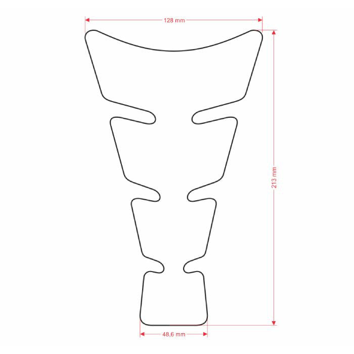 ONEDESIGN Tankpad Spirit shape logo Ninja srebrny/transparentny