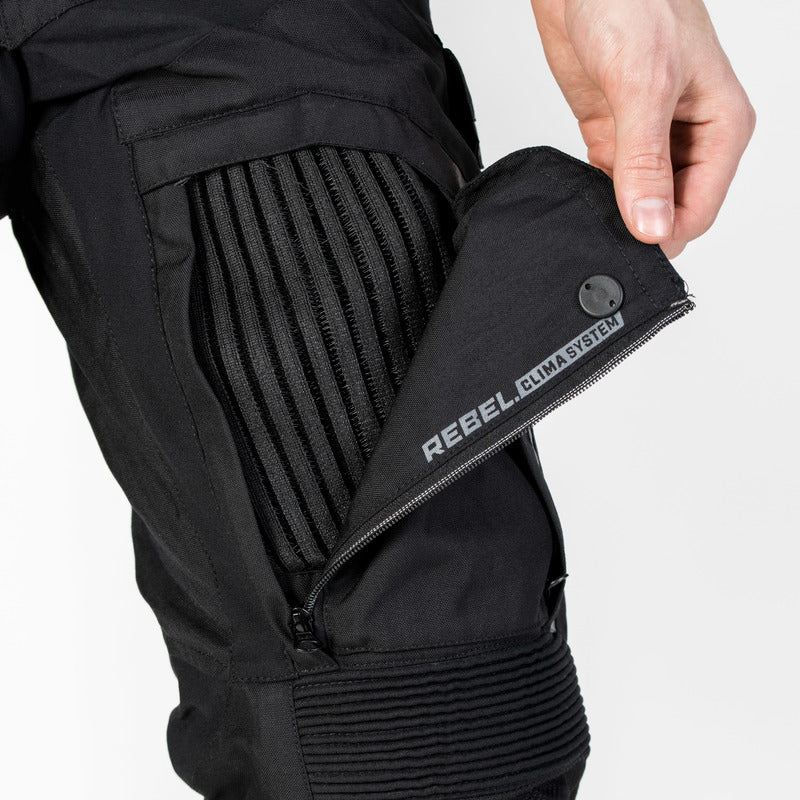 SPODNIE TEKSTYLNE REBELHORN PATROL BLACK – zdjęcie 3