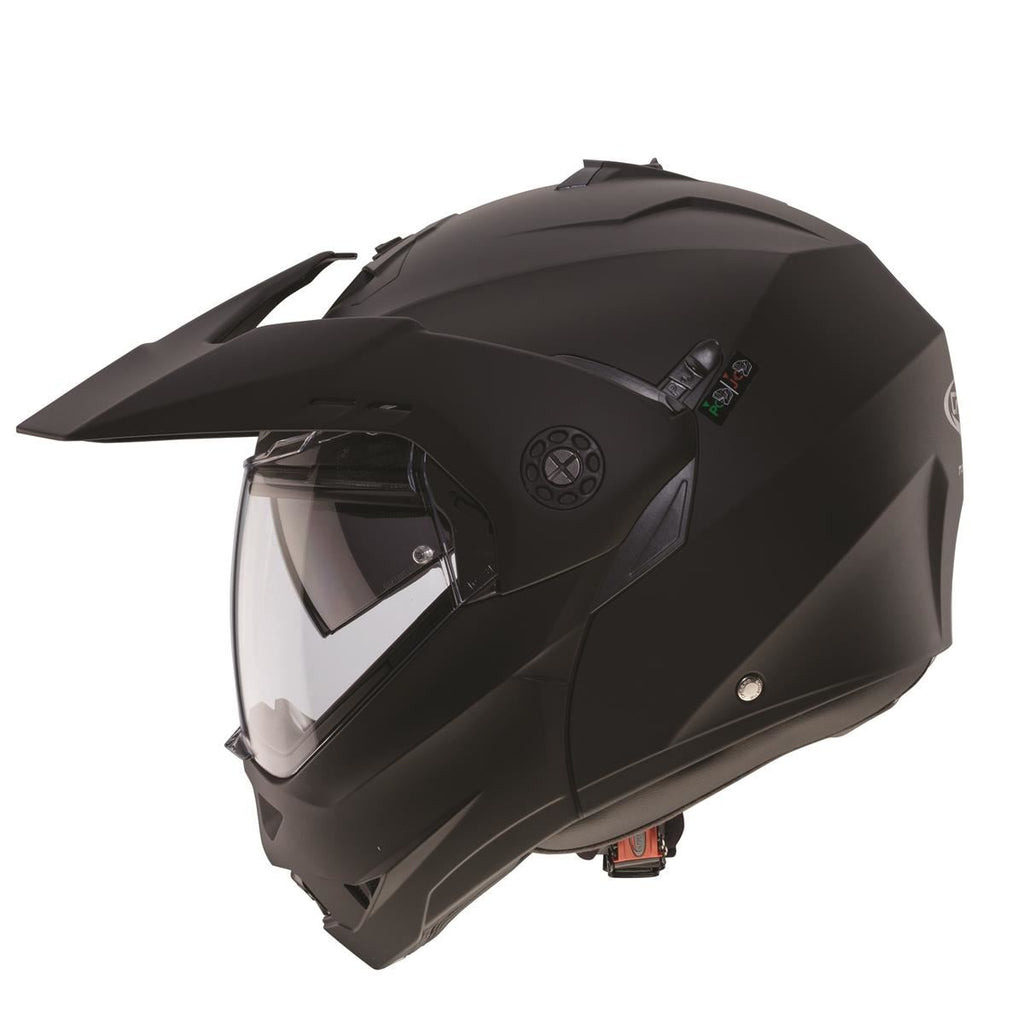 CABERG WYPRZEDAŻ KASK SZCZĘKOWY FLIP-UP ENDURO MODEL TOURMAX (PINLOCK) KOLOR CZARNY MAT (5/5 GWIAZDEK W TESTACH SHARP) (PINLOCK W ZESTAWIE) – zdjęcie 3